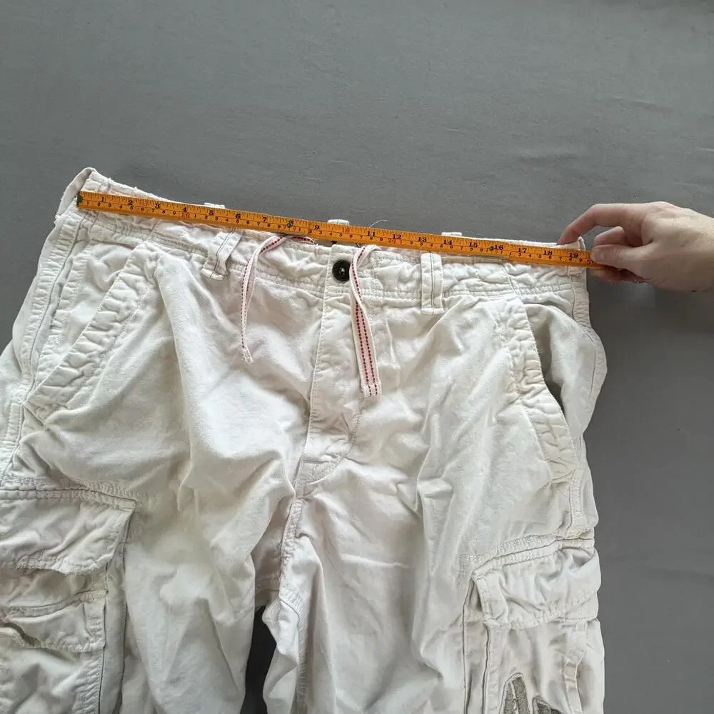 American Eagle Outfitters Cargo Shorts Mens 38 Beige 11 Inseam Longer Length